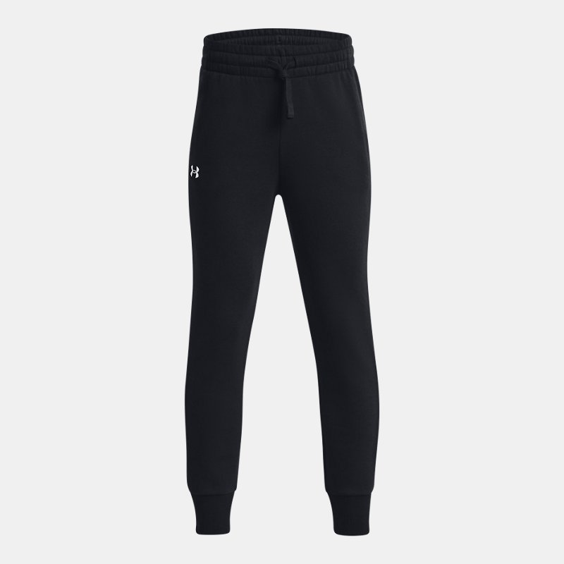 Pantalon de jogging Under Armour Rival Fleece pour fille Noir / Blanc YLG (149 - 160 cm)